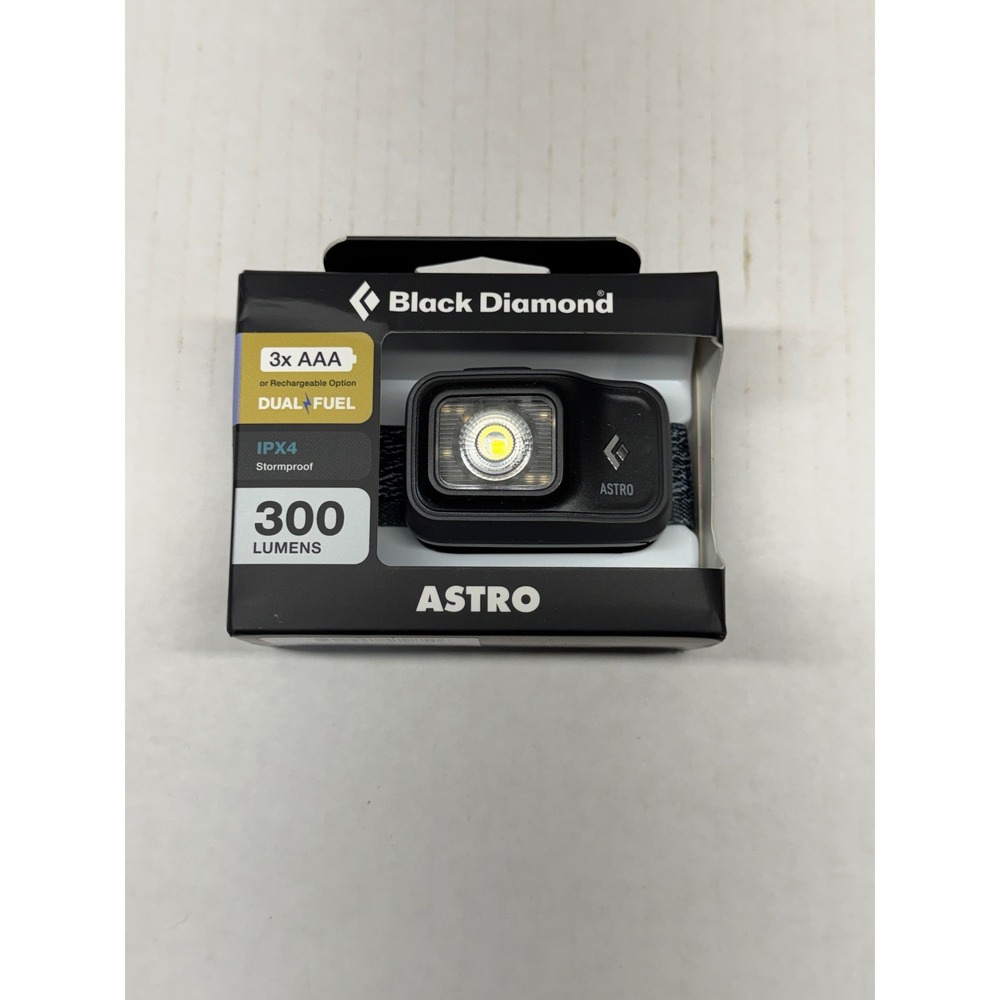 Black Diamond Astro 300 Headlamp Graphite Dual Fuel 300 Lumens IPX4 Stormproof